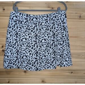 Lulu-B Skort Womens XL Black White Animal Print Resortwear